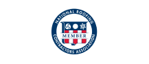 Democratic Party logo with blue circle, red and blue elephant symbol, and stars